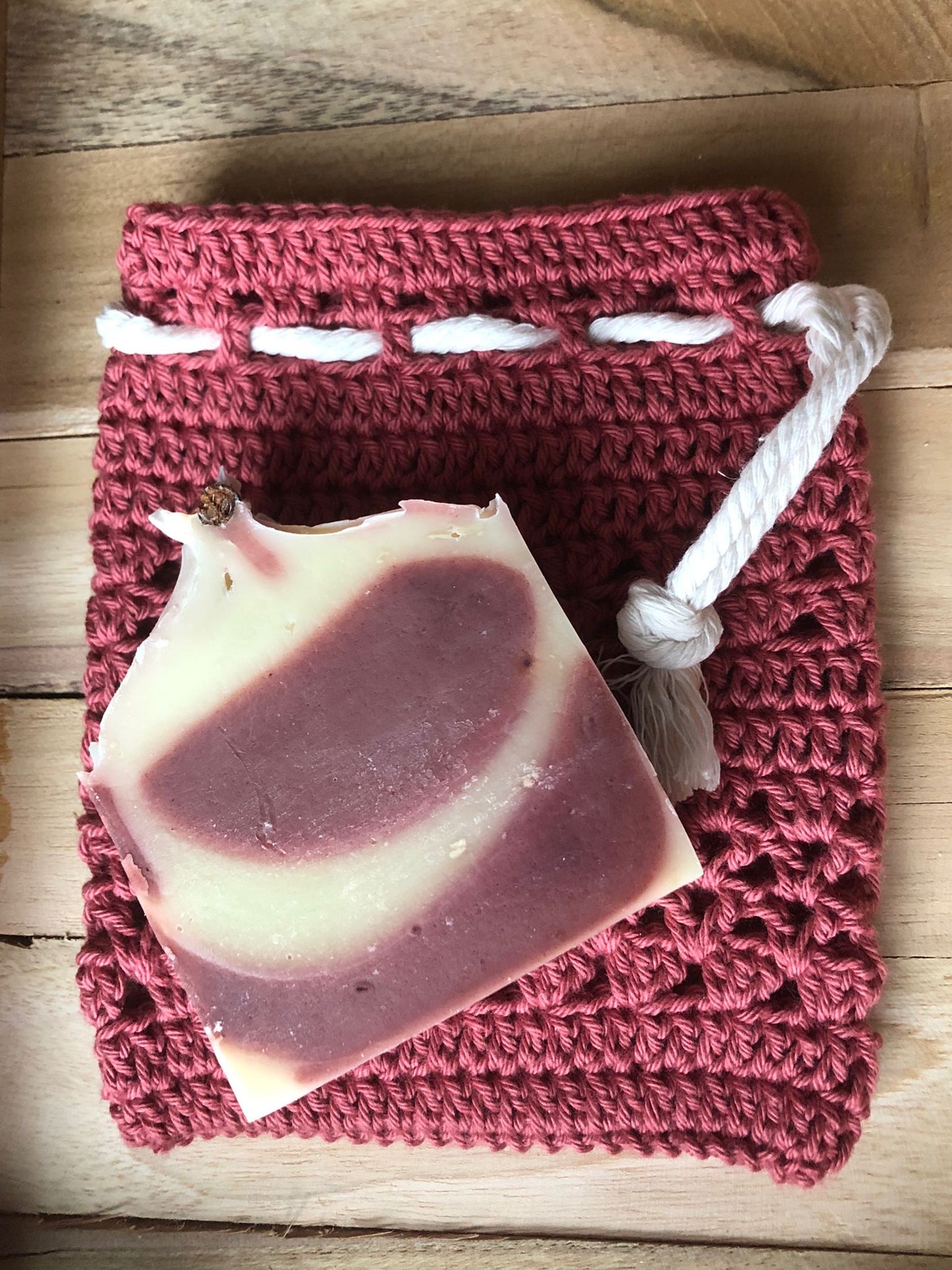 Geschenkset - zeep met zeepzakje - Purple Mist