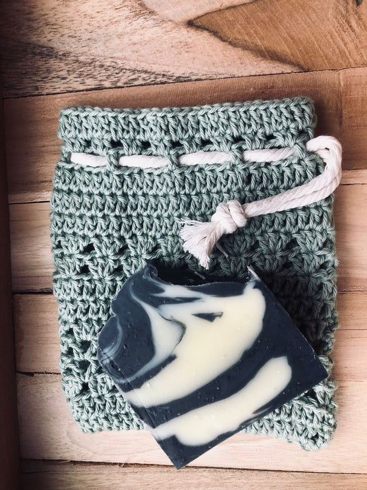 Geschenkset - zeep met zeepzakje - Black Tiger