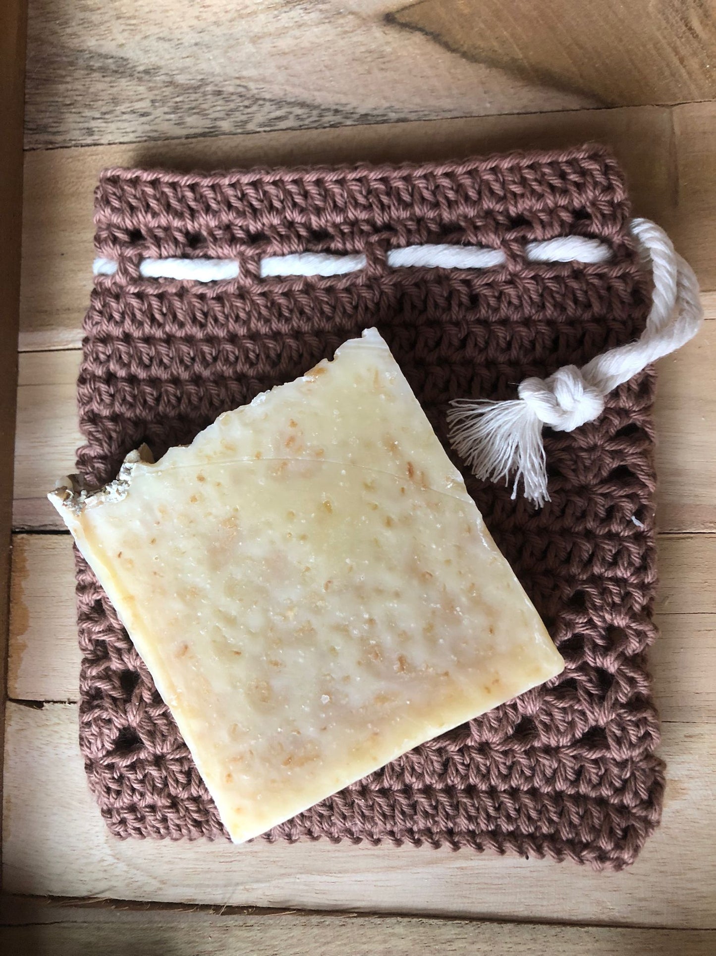 Geschenkset - zeep met zeepzakje - Oaty Love