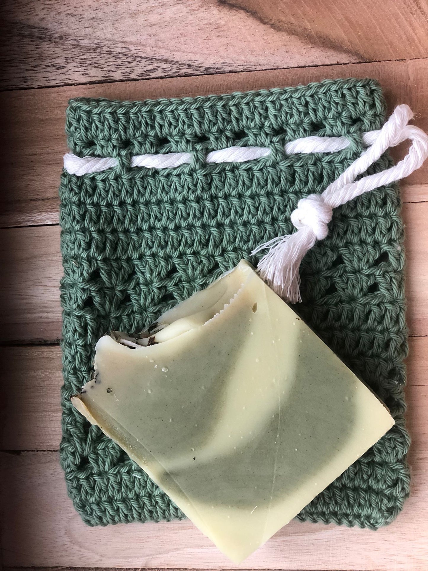 Geschenkset - zeep met zeepzakje - Green Tiger