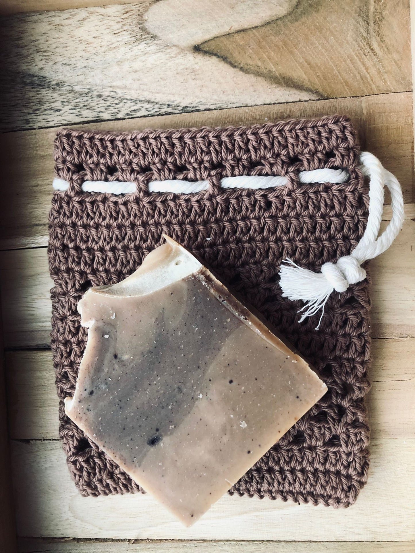 Geschenkset - zeep met zeepzakje - Spicy Coco