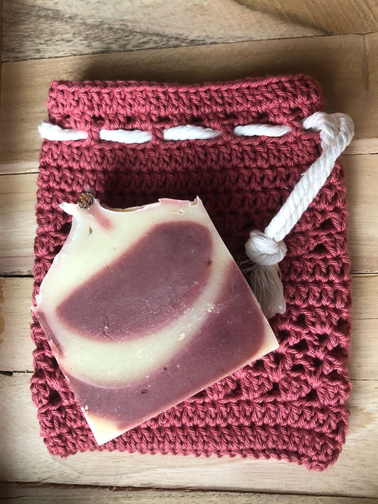 Geschenkset - zeep met zeepzakje - Purple Mist
